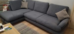 Перетяжка углового дивана